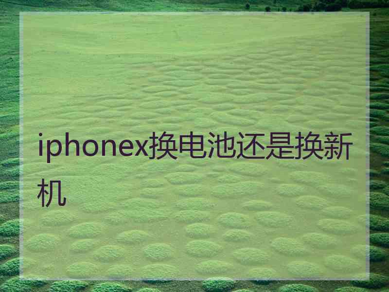 iphonex换电池还是换新机