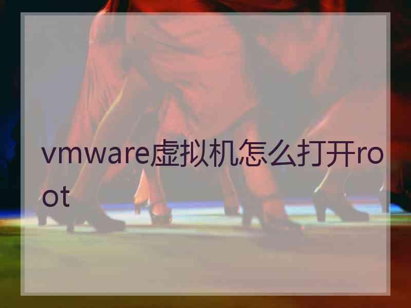 vmware虚拟机怎么打开root