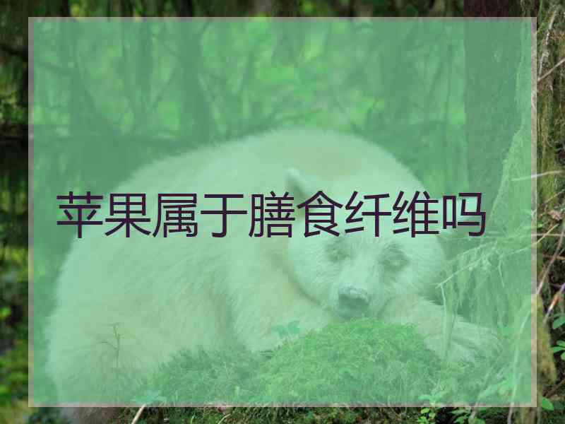 苹果属于膳食纤维吗