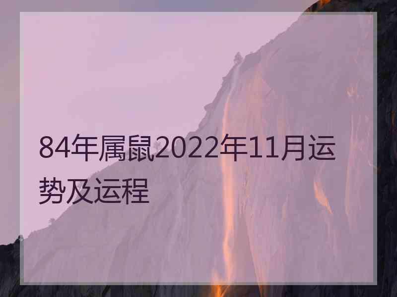 84年属鼠2022年11月运势及运程