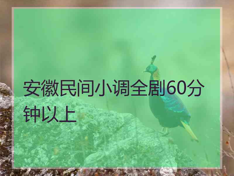 安徽民间小调全剧60分钟以上