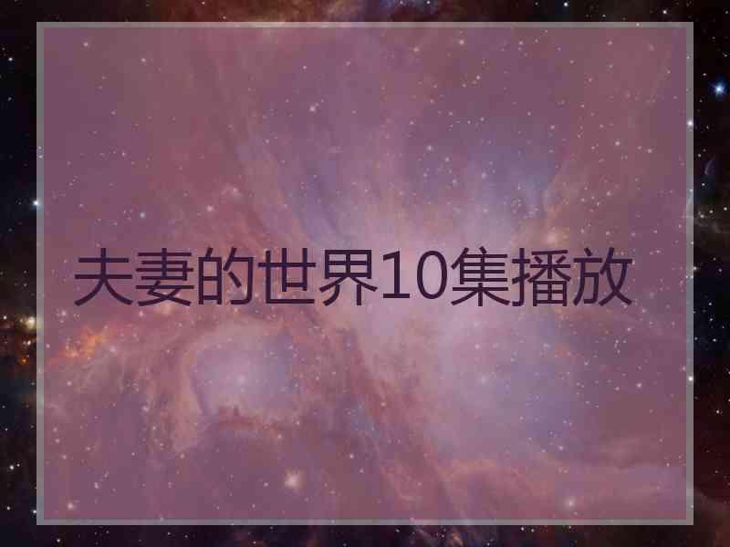 夫妻的世界10集播放