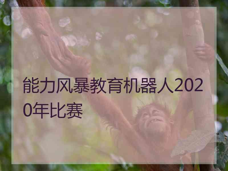 能力风暴教育机器人2020年比赛