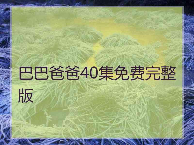 巴巴爸爸40集免费完整版