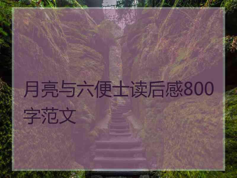 月亮与六便士读后感800字范文