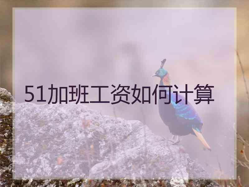 51加班工资如何计算