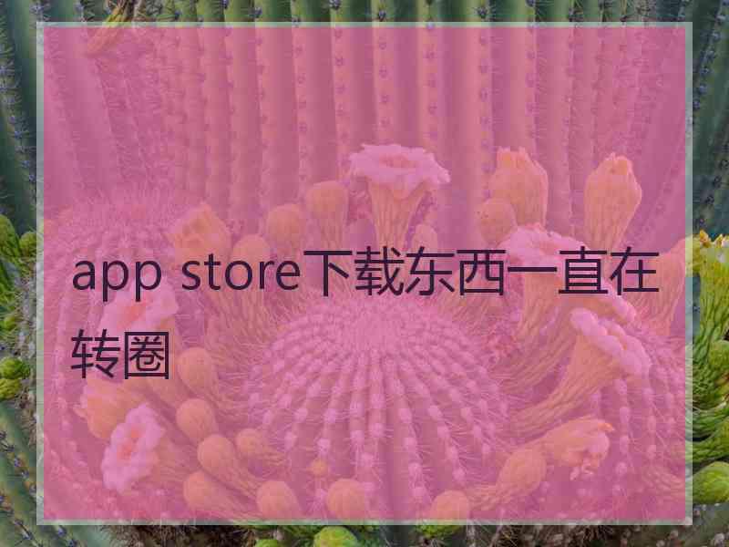 app store下载东西一直在转圈