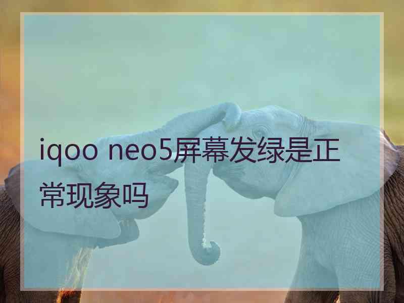 iqoo neo5屏幕发绿是正常现象吗