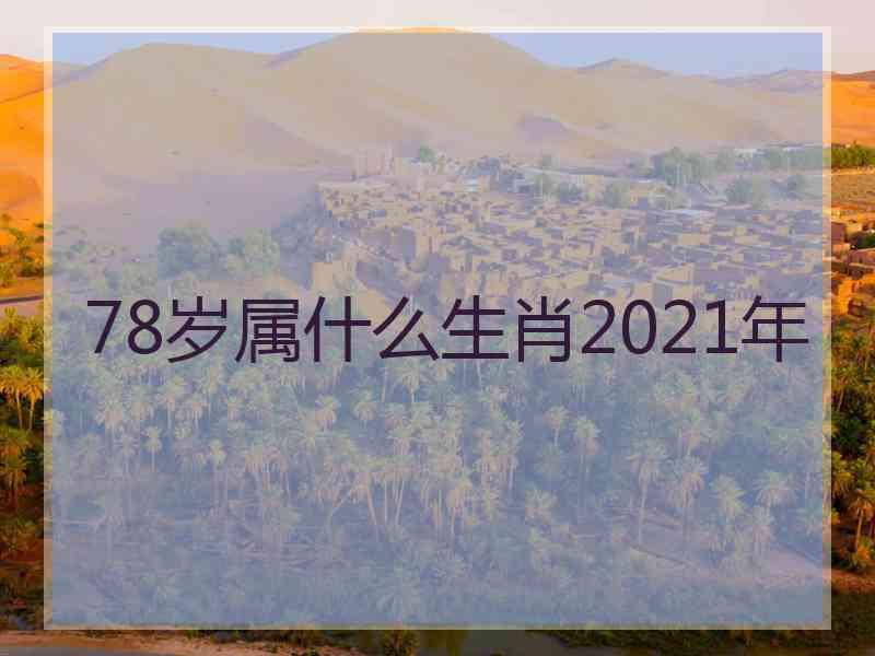 78岁属什么生肖2021年