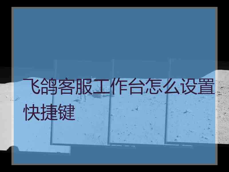 飞鸽客服工作台怎么设置快捷键