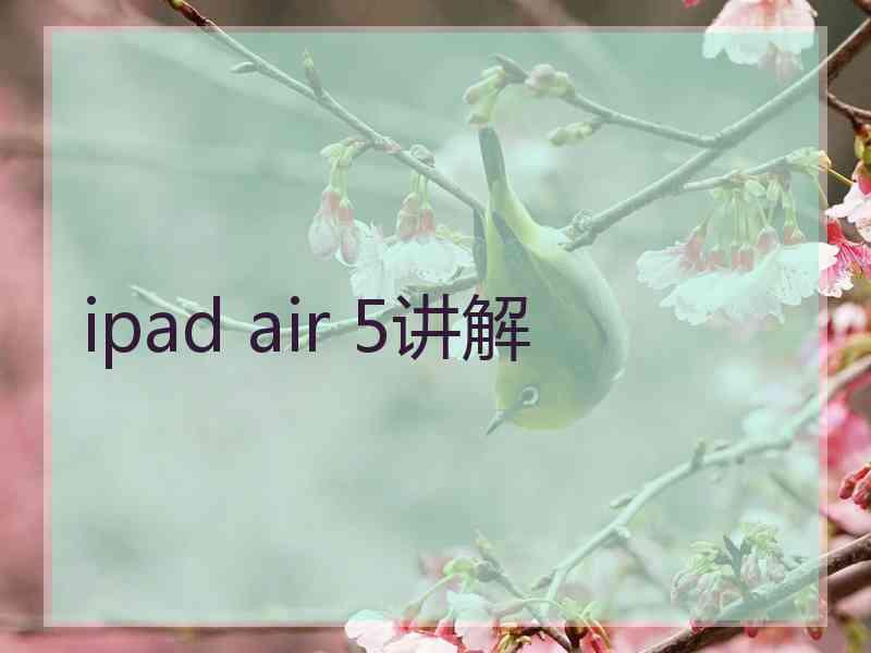 ipad air 5讲解