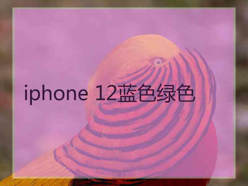 iphone 12蓝色绿色