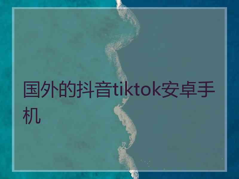 国外的抖音tiktok安卓手机