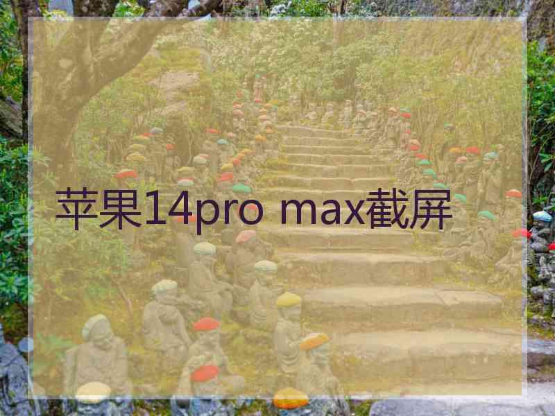 苹果14pro max截屏