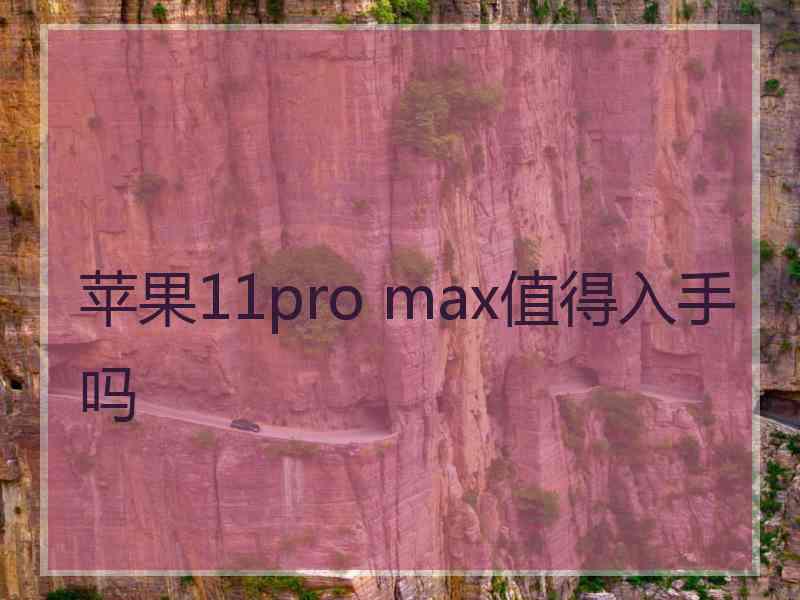 苹果11pro max值得入手吗