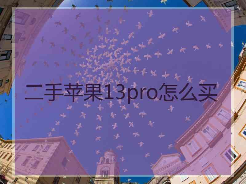 二手苹果13pro怎么买