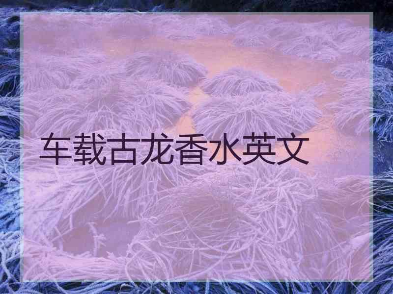 车载古龙香水英文