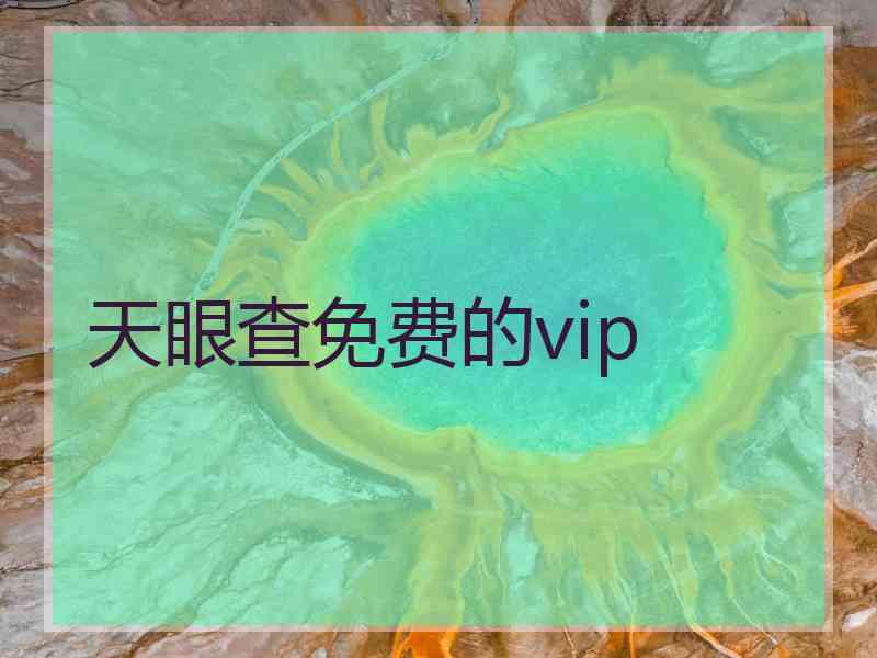 天眼查免费的vip