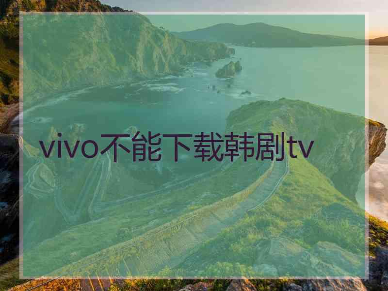 vivo不能下载韩剧tv