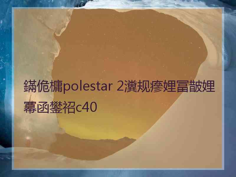 鏋佹槦polestar 2瀵规瘮娌冨皵娌冪函鐢祒c40