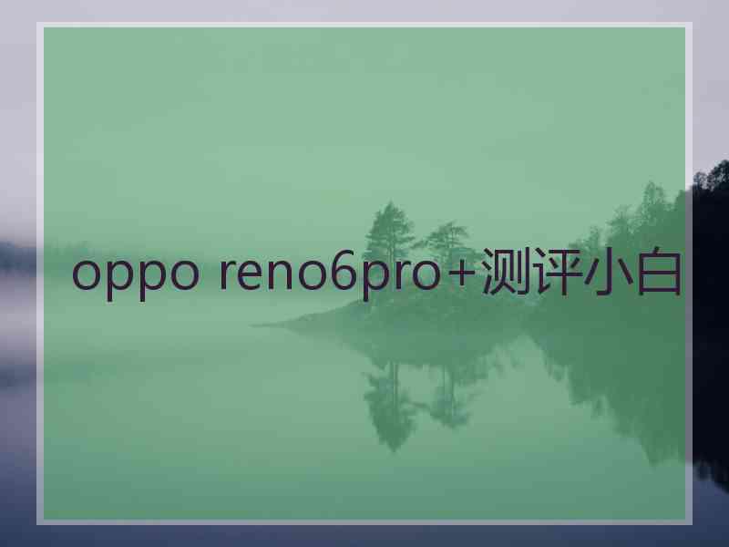 oppo reno6pro+测评小白