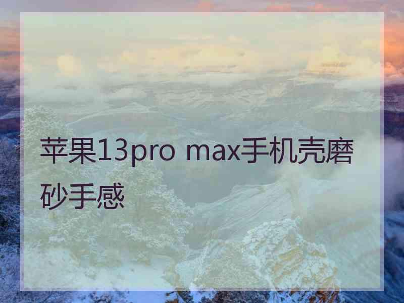 苹果13pro max手机壳磨砂手感