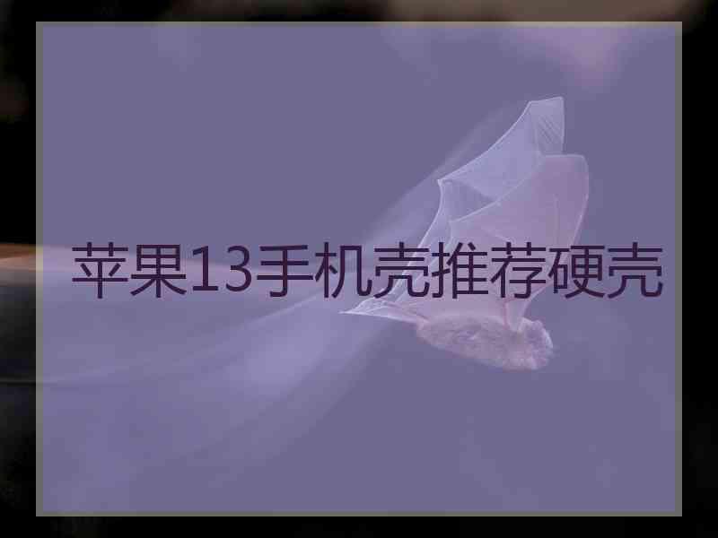 苹果13手机壳推荐硬壳