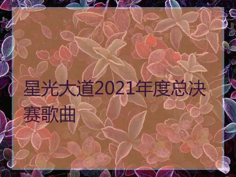 星光大道2021年度总决赛歌曲