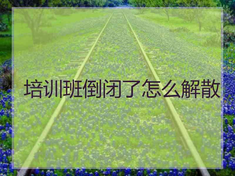 培训班倒闭了怎么解散