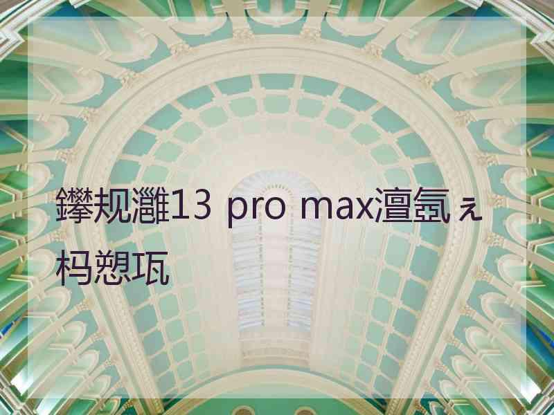 鑻规灉13 pro max澶氬ぇ杩愬瓨