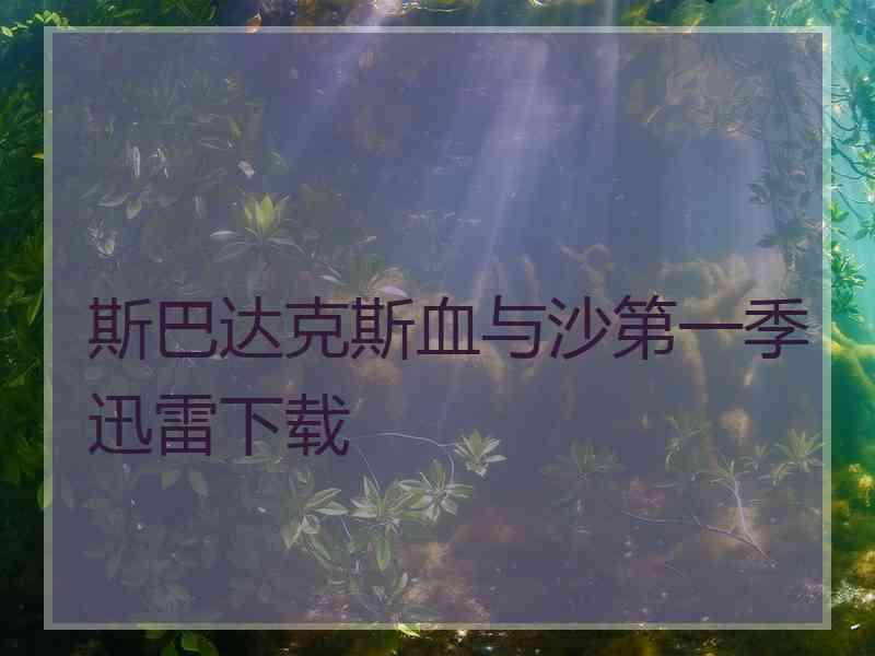 斯巴达克斯血与沙第一季迅雷下载