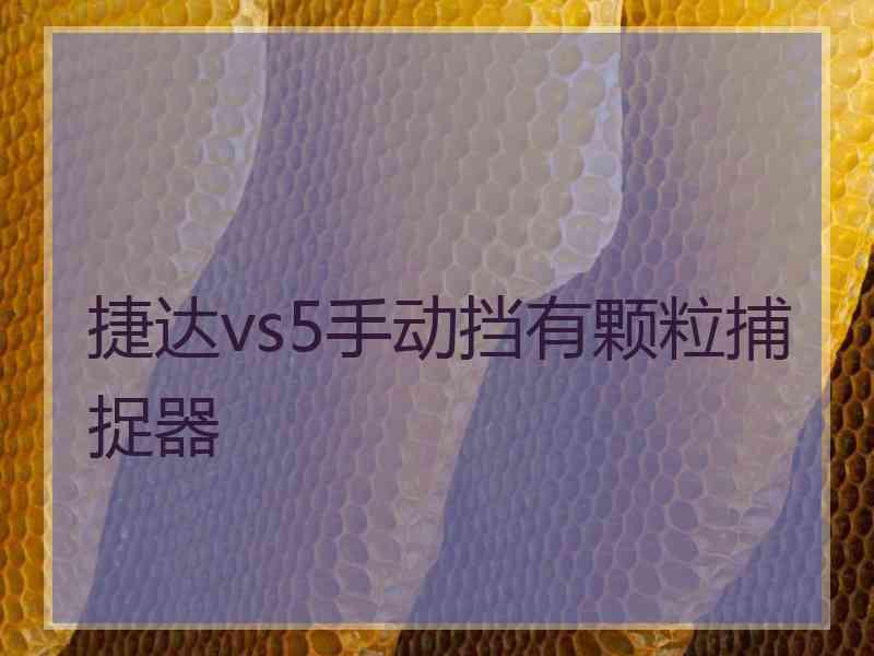 捷达vs5手动挡有颗粒捕捉器