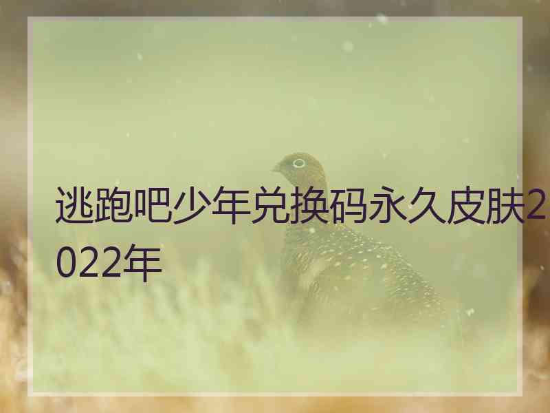 逃跑吧少年兑换码永久皮肤2022年