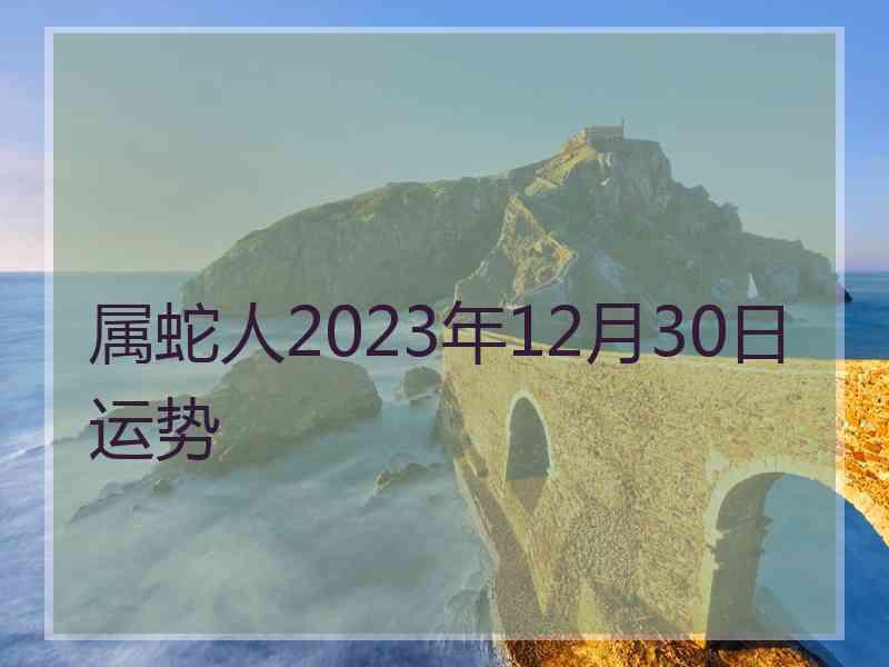 属蛇人2023年12月30日运势