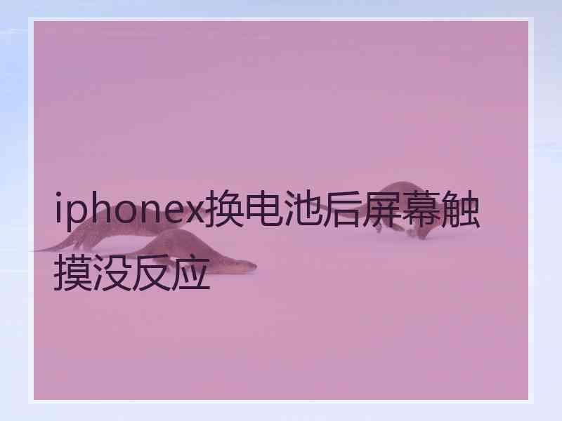 iphonex换电池后屏幕触摸没反应