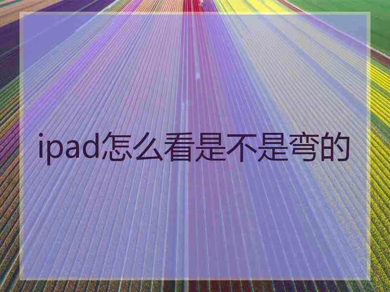 ipad怎么看是不是弯的