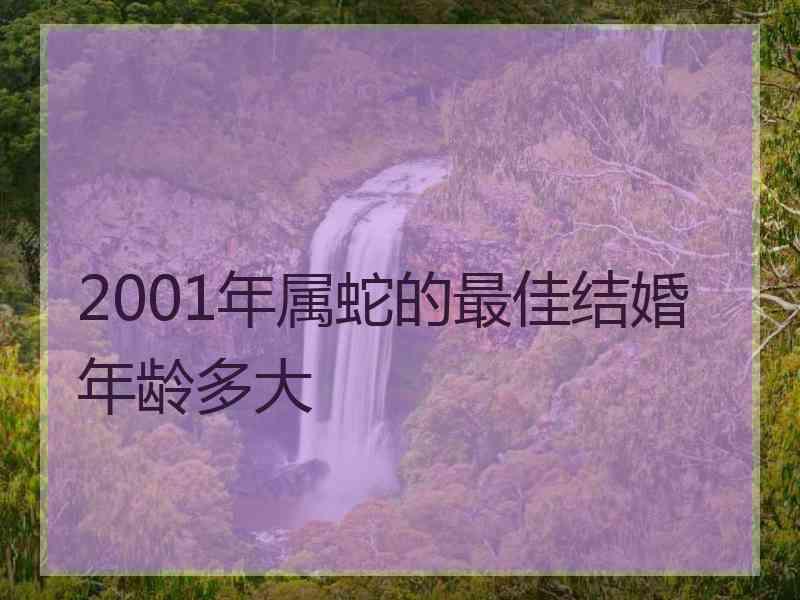 2001年属蛇的最佳结婚年龄多大