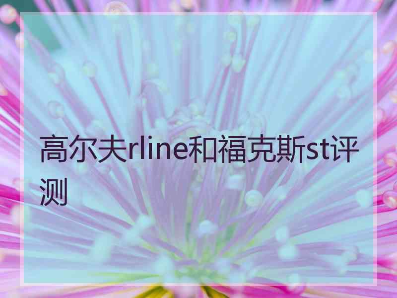 高尔夫rline和福克斯st评测