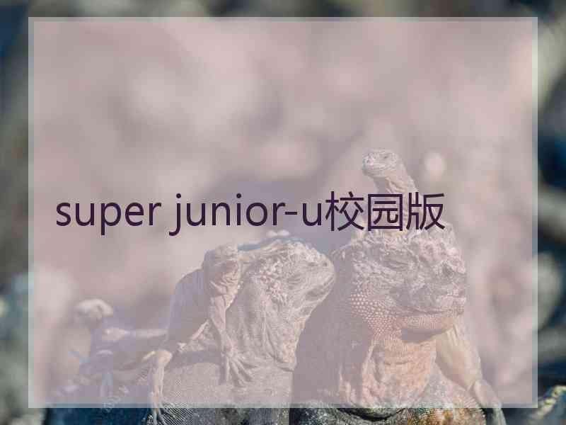 super junior-u校园版