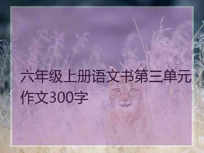 六年级上册语文书第三单元作文300字