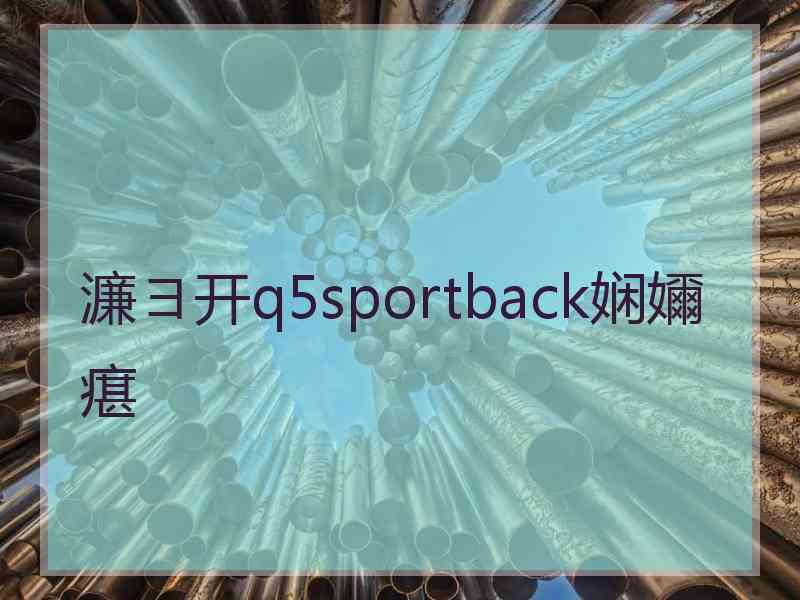 濂ヨ开q5sportback娴嬭瘎