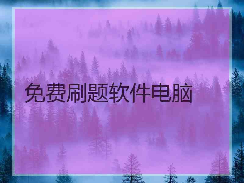 免费刷题软件电脑