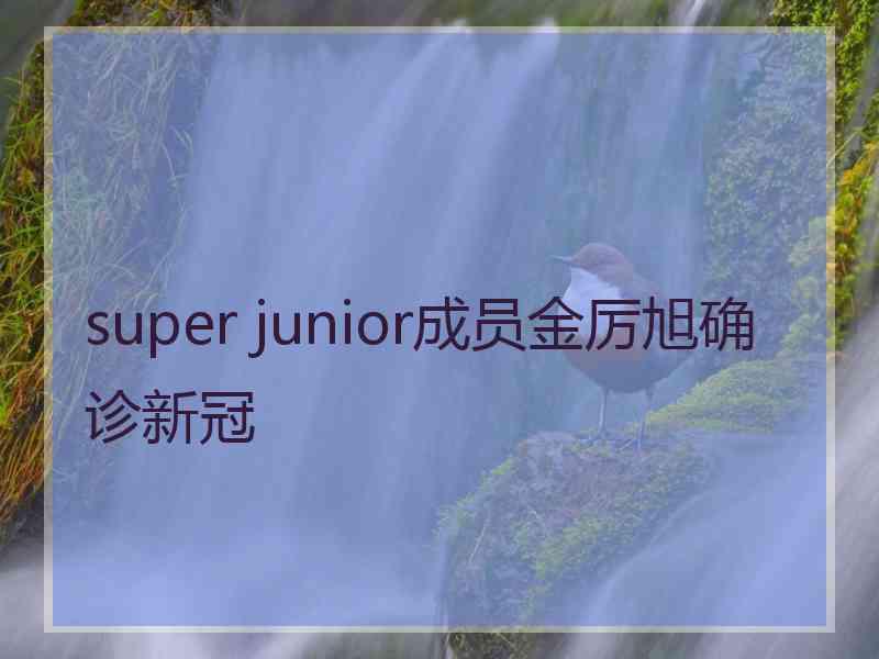 super junior成员金厉旭确诊新冠