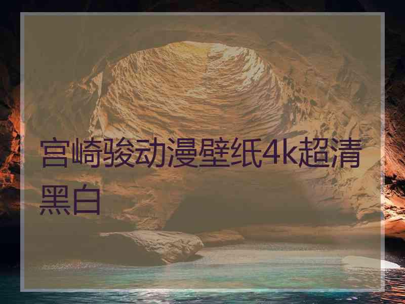 宫崎骏动漫壁纸4k超清黑白