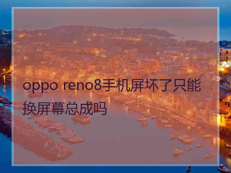 oppo reno8手机屏坏了只能换屏幕总成吗