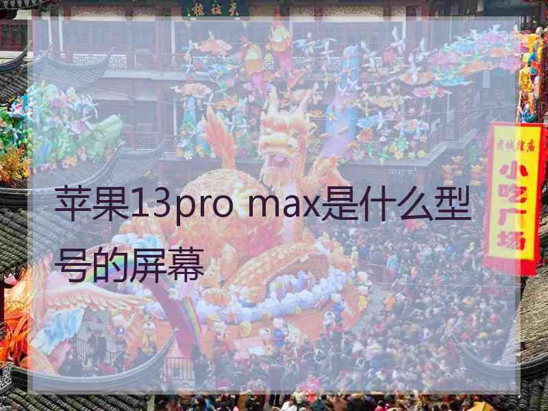 苹果13pro max是什么型号的屏幕