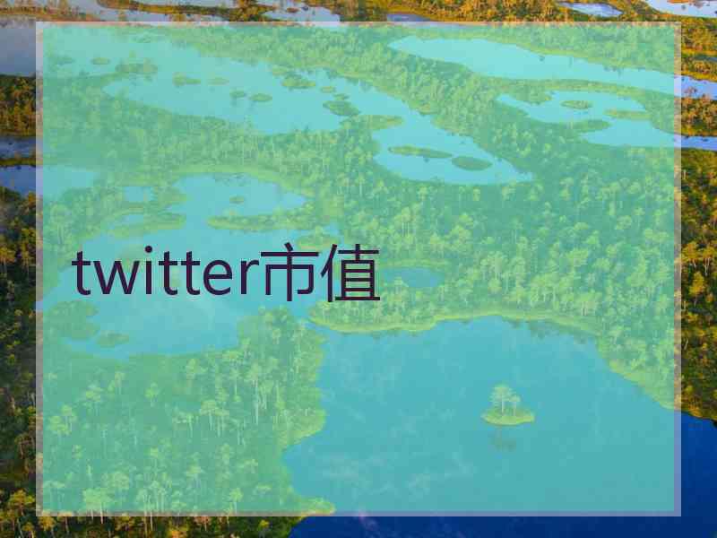 twitter市值