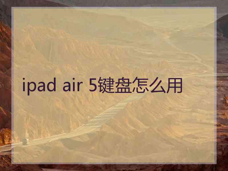 ipad air 5键盘怎么用