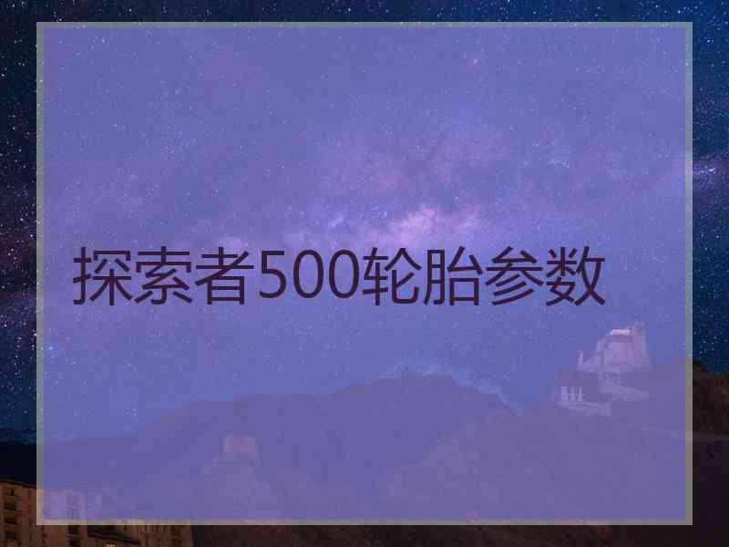 探索者500轮胎参数