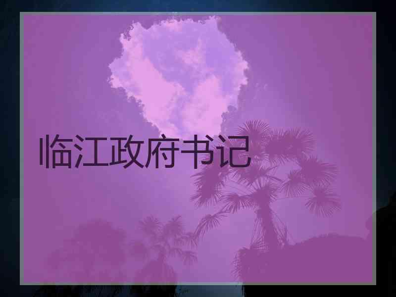 临江政府书记